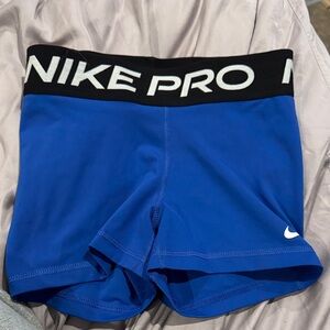 Nike Pro Women's Athletic Blue Shorts